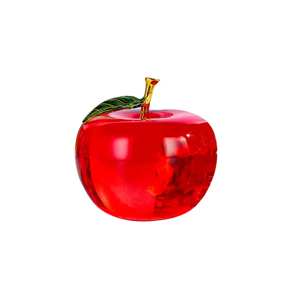 

1pc Crystal Fruit Ornaments Coloured Glaze Decoration Glass Home Decoration Crystal Figurine Room Ornament Christmas Gift