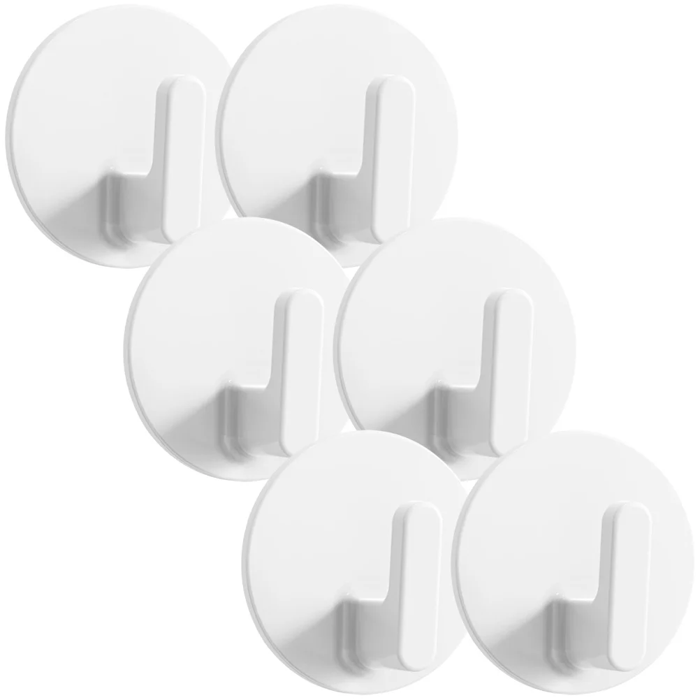 

6 pcs Self Adhesive Hook Wall Mounted Sticky Hook Key Hook Small Sticky Hook
