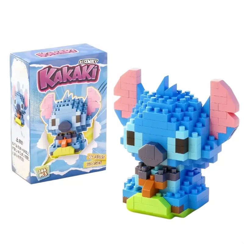 Disney 214 style Winnie LinaBell StellaLou Building Blocks Princess Cartoon Figrues Bricks Children's Assembly Toys Model Gift - Image 48