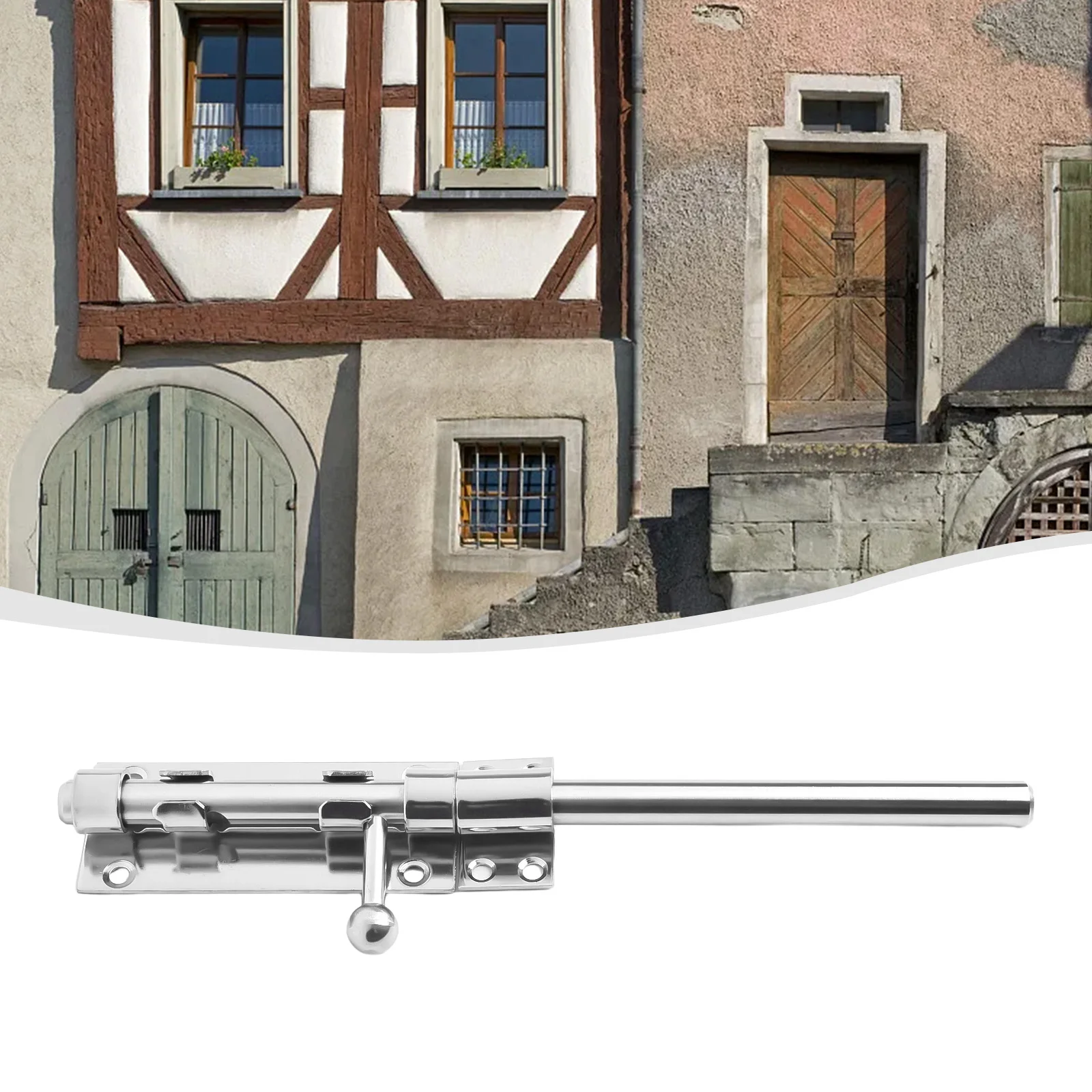 

DOOR SLIDE BOLT Bathroom Toilet Shed Door Lock/Catch/Latch Chrome 360 ° INSTALLATION- Bolt Latch Is Classic Streamline Design