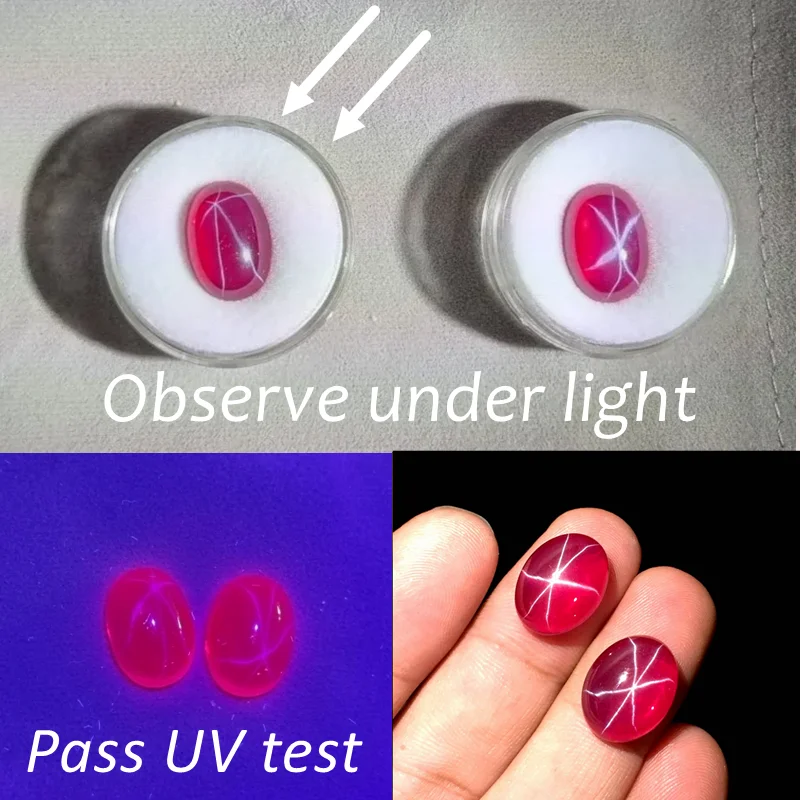 Pretty Natural Star Ruby (Observe under light) Oval Flat Cut 13&times;18mm VVS Loose Gemstones for Jewelry Making/Collection/Inlay