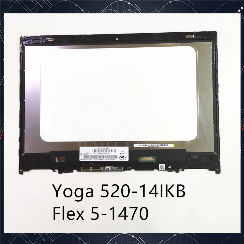 

For Lenovo Yoga 520-14IKB LCD Screen Touch Assembly Flex 5-1470 5D10N45602 5D10N45603 YOGA 520-14 HD FHD 14.0 Inch Tested