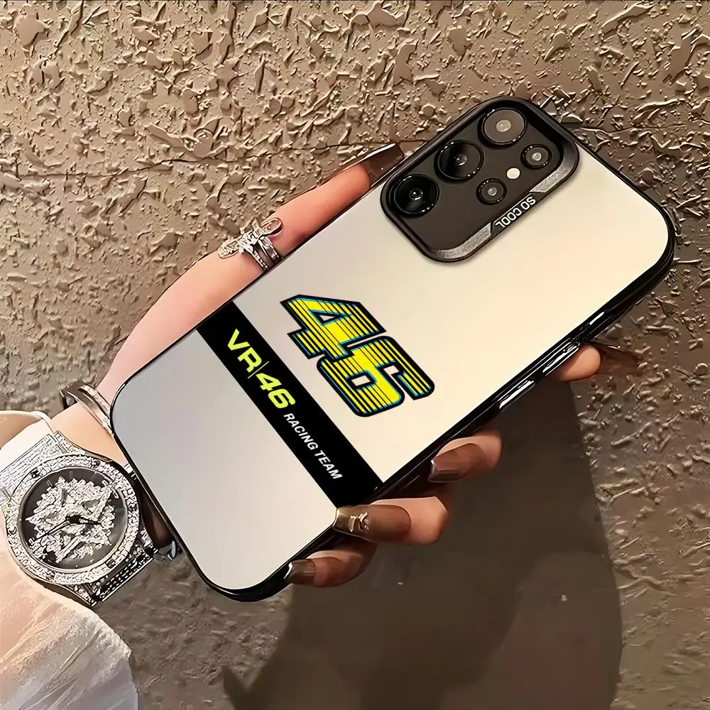 Vibrant Motorcycle Rossi VR46 Phone Case - Colorful Silver Cover