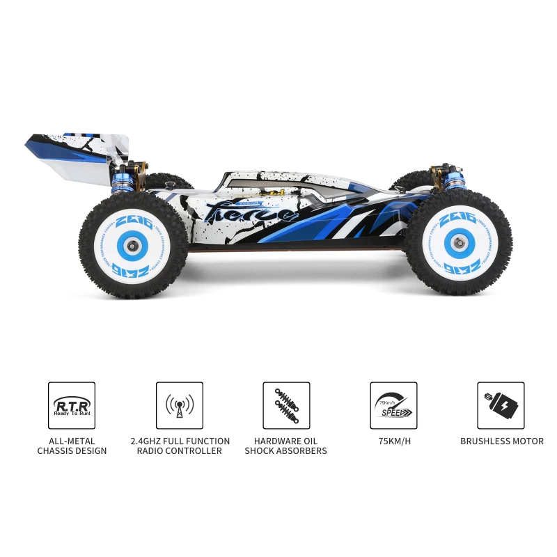 WLtoys 124017 Remote Control Car Off-Road Car High Speed Remote Control Crawler 1/12 2.4GHz Racing Car 4WD RTR Metal Chassis 3
