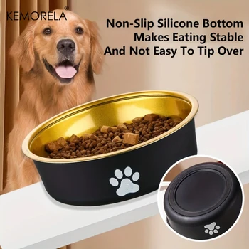Anti-Slip Dog Bowls Small Medium And Large Dog Feeding Bowls And Water Fountains Stainless Steel Pet Feeders Pet Dog Accessories 2