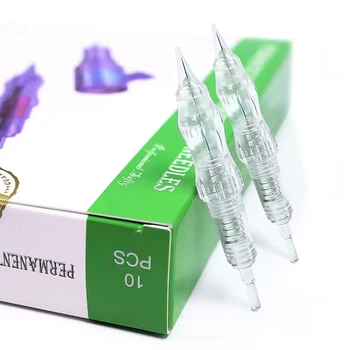 10PCS PMU Cartridge Needles for Microblading Permanent Tattoo Machine 0.16/0.18/0.2/0.35 RL RS Disposable Tattoo Eyebrow Needles 1
