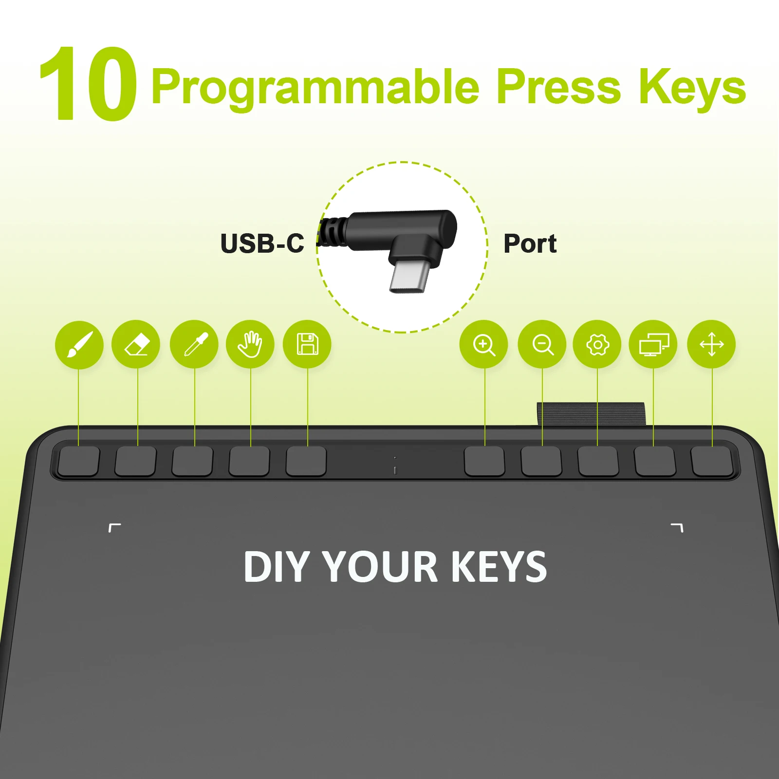 Ugee S640 6 inch Graphics Tablet Digital Drawing Tablet Pen Tablet 10 Express Keys Support Tilt Android Mac Windows - Image 3