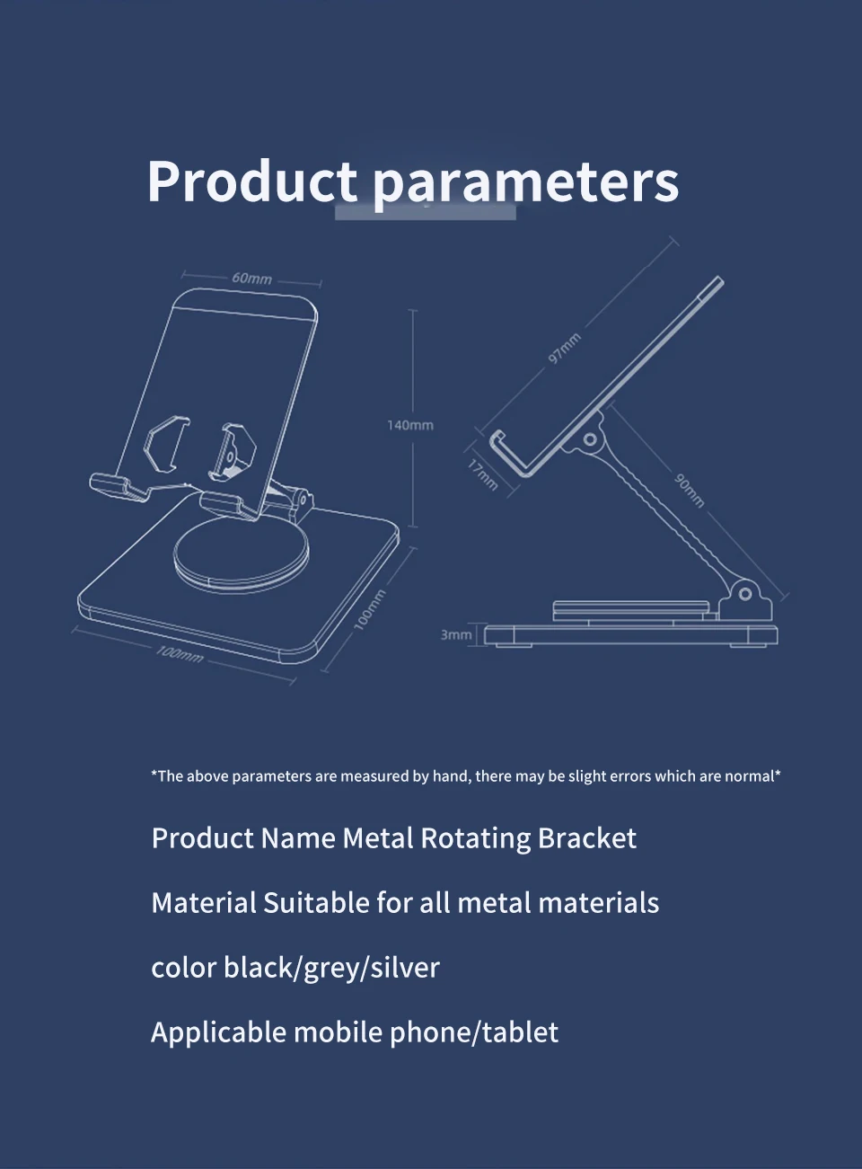 New Aluminum Alloy Mobile Phone Holder Tablet Support Portable 360 Degree Rotatable Folding Stand Universal Desktop Lazy Bracket 11 S14e88638a29e462fb39e07682e834c10z