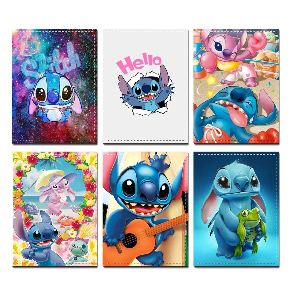 Disney boy girl carton New Stitch Cartoon PU Passport Case wallet Student ID card Holder coin bag 2