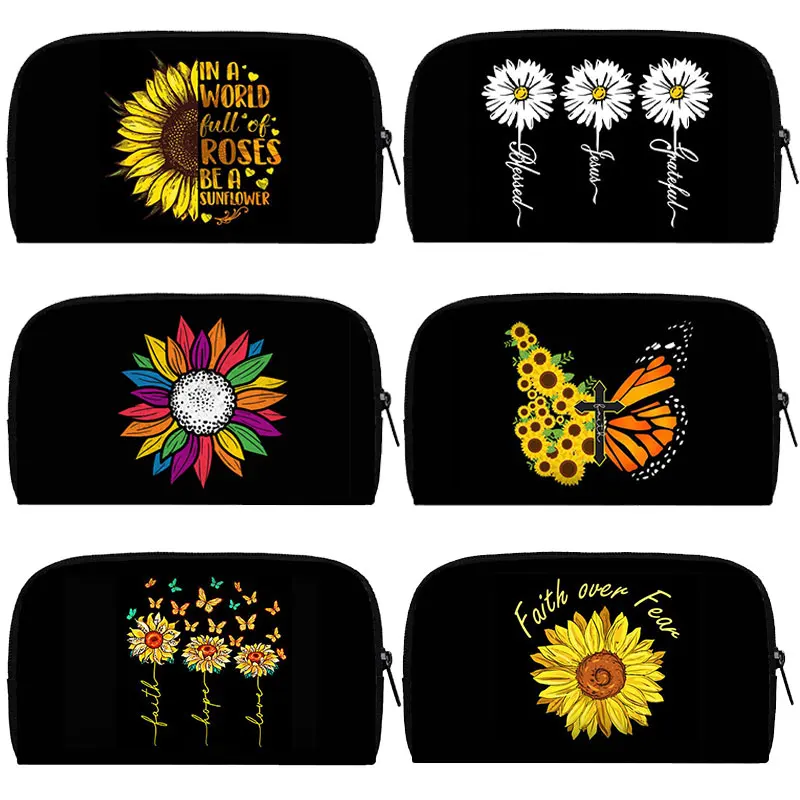 

Vintage Faith Cross Hope Wallet Love Sunflower Butterfly Purses Christian Women Credit Card Money Bag Phone Holder Long Wallets