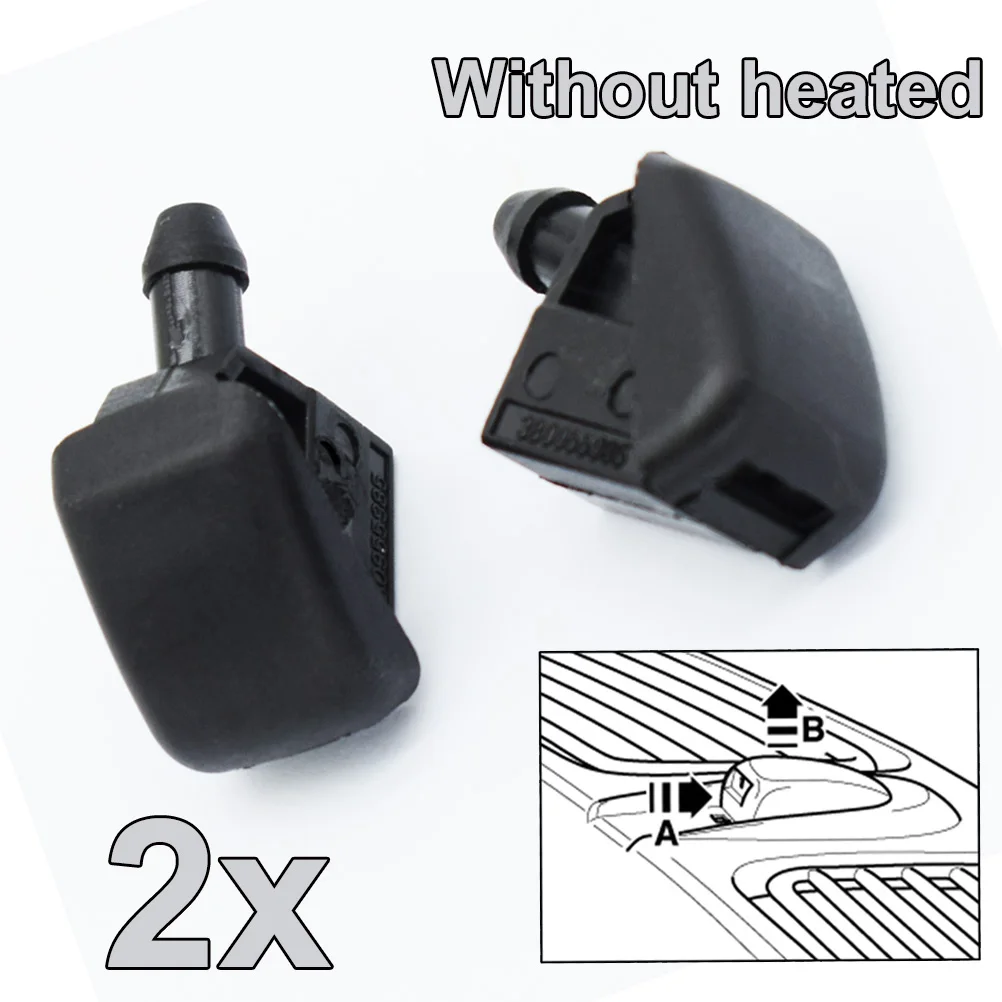 2Pcs Front Windshield Washer Nozzle Jet Set For Skoda Fabia 6Y 5J Octavia 1U Roomster 5J For VW Polo 6N1 2000 2001 2002 front wiper washer nozzle