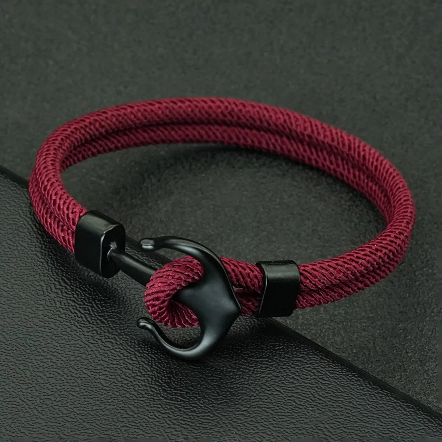 Noter Neues Ankerarmband für Herren, Güteklasse A, 4 mm Schnur, 7 Farben erhältlich, Freizeit, vielseitig, Sport, Schweißarmband, cooles Zubehör – Detail 10