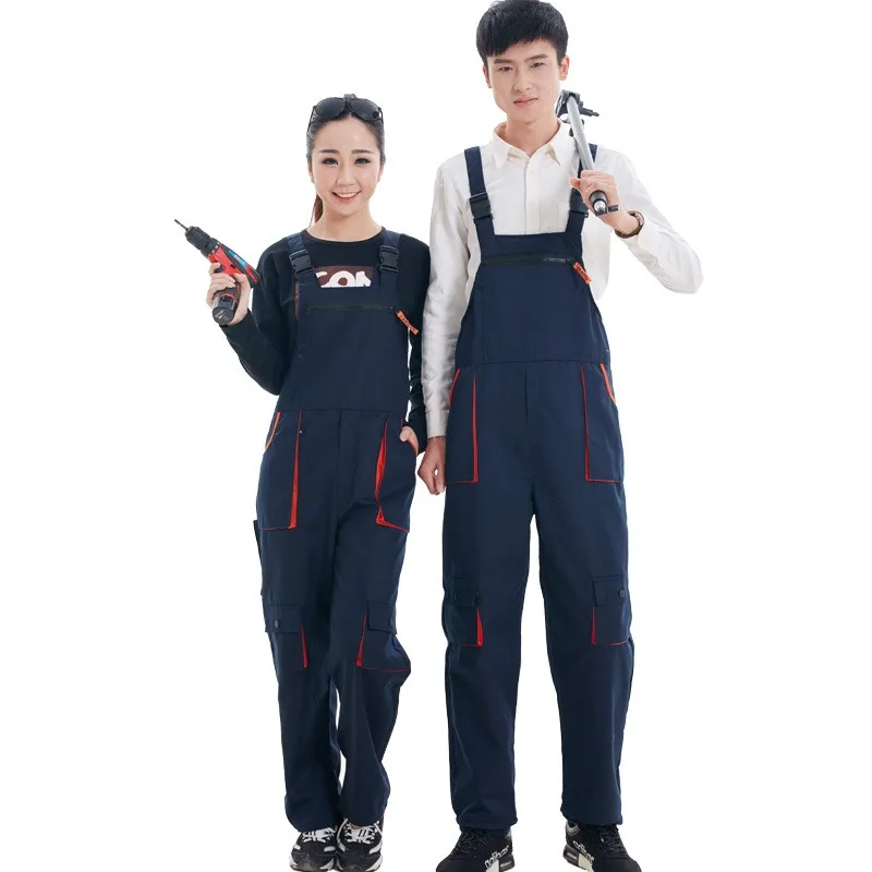 

Siamese Overalls Four Seasons Auto Repair Suspenders Pants Installation Tooling Wear-resistant Labor Protection Clothing
