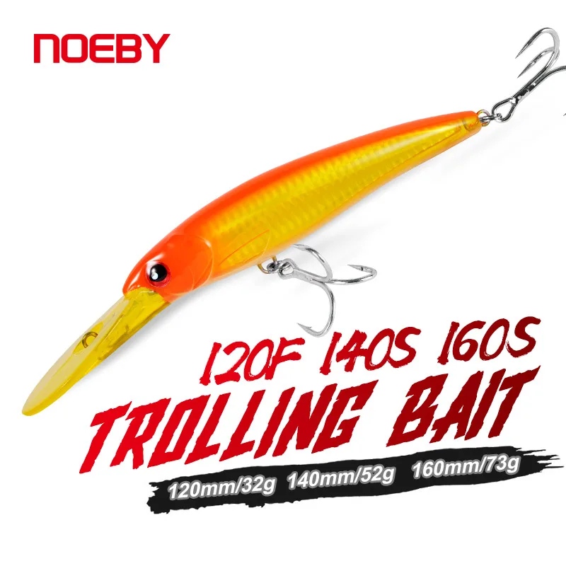 Noeby Trolling Minnow Fishing Lures 12 14 16cm 32 52 73g Floating Sinking  Wobblers Hard Bait for Big Game Saltwater Fishing Lure
