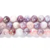 Natural Stone Beads Pink Tourmaline Round Loose Spacer Bead For Jewelry Making Diy Bracelet Necklace Accessories 15" Inch Strand 4