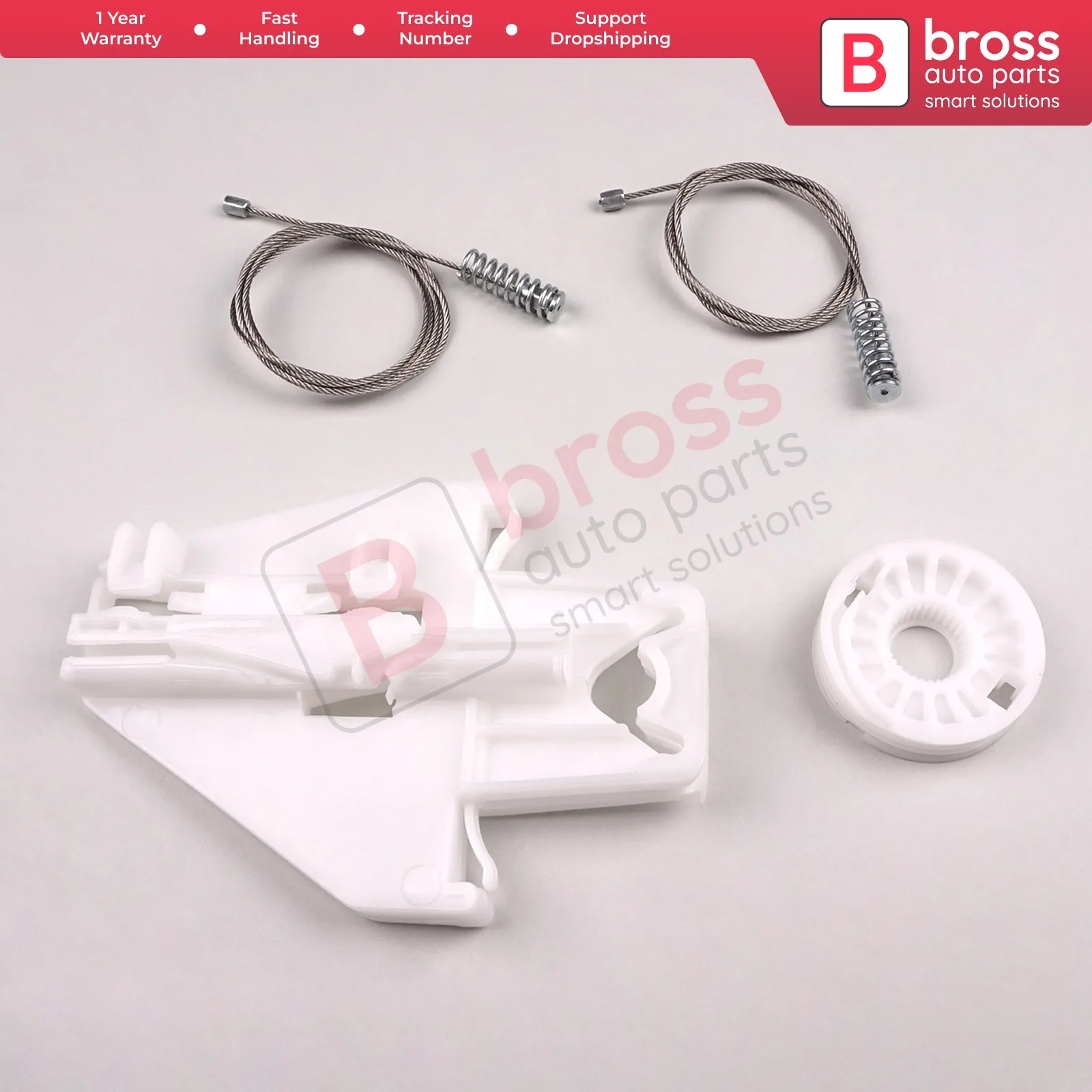 

Bross Auto Parts BWR642 Electrical Power Window Regulator Repair Kit Rear Left Door for Skoda Fabia 4/5 Doors 1999-2007