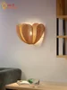 Japanese Wabi-Sabi Rattan Weaving Petal Wall Lamp LED E27 Atmosphere Art Decorative Wall Mounted Modern Light Fixtures Luminaria 2