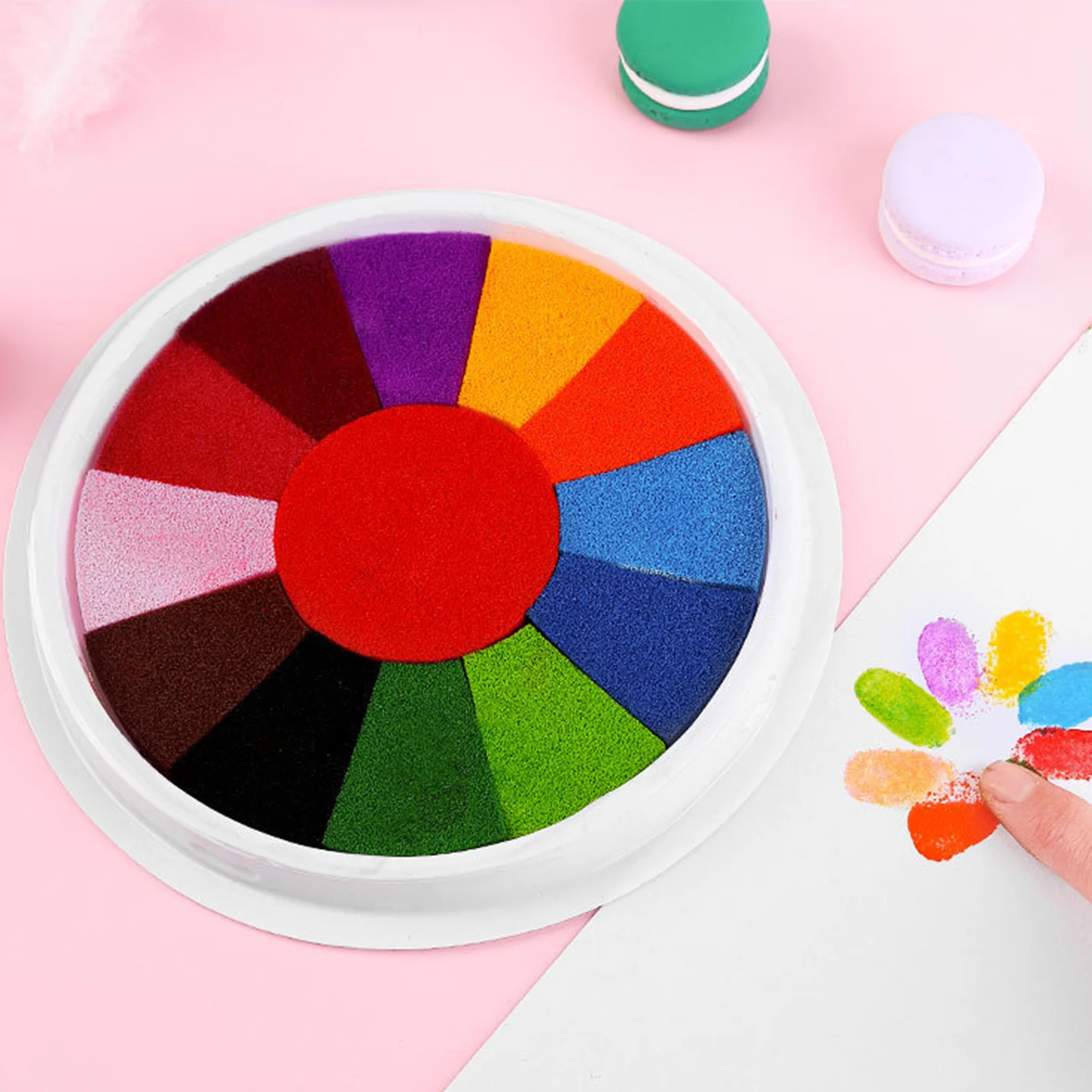 G5AA Craft Rainbow Ink Pads Washable Finger Ink Pads Set of 12/24 Colors  Craft Stamp Pad for Paper Wood Fabric,Scrapbook - AliExpress