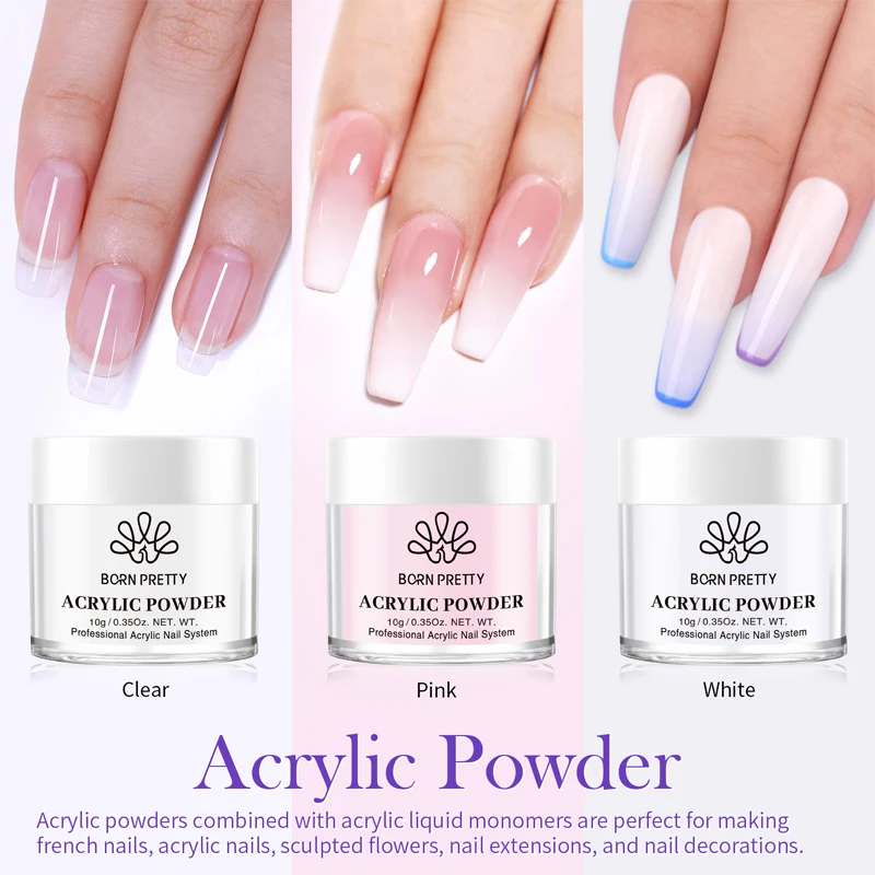 Nail Powder Acrylic Nail Powder BORN PRETTY 30ml/10ml Acrylic Powder Carving Nail