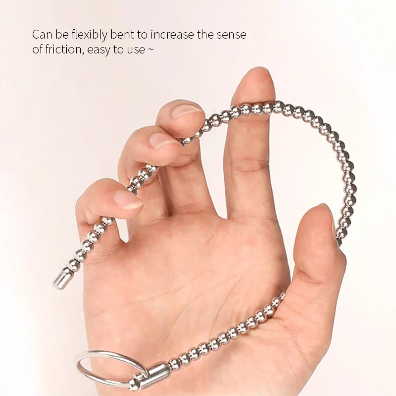 Raju Stainless Steel Urethra Pull Beads Horse Eye Stick Massager SM Urethral Catheter Metal Penis Plug Male Adult Stimulator penis sex toys