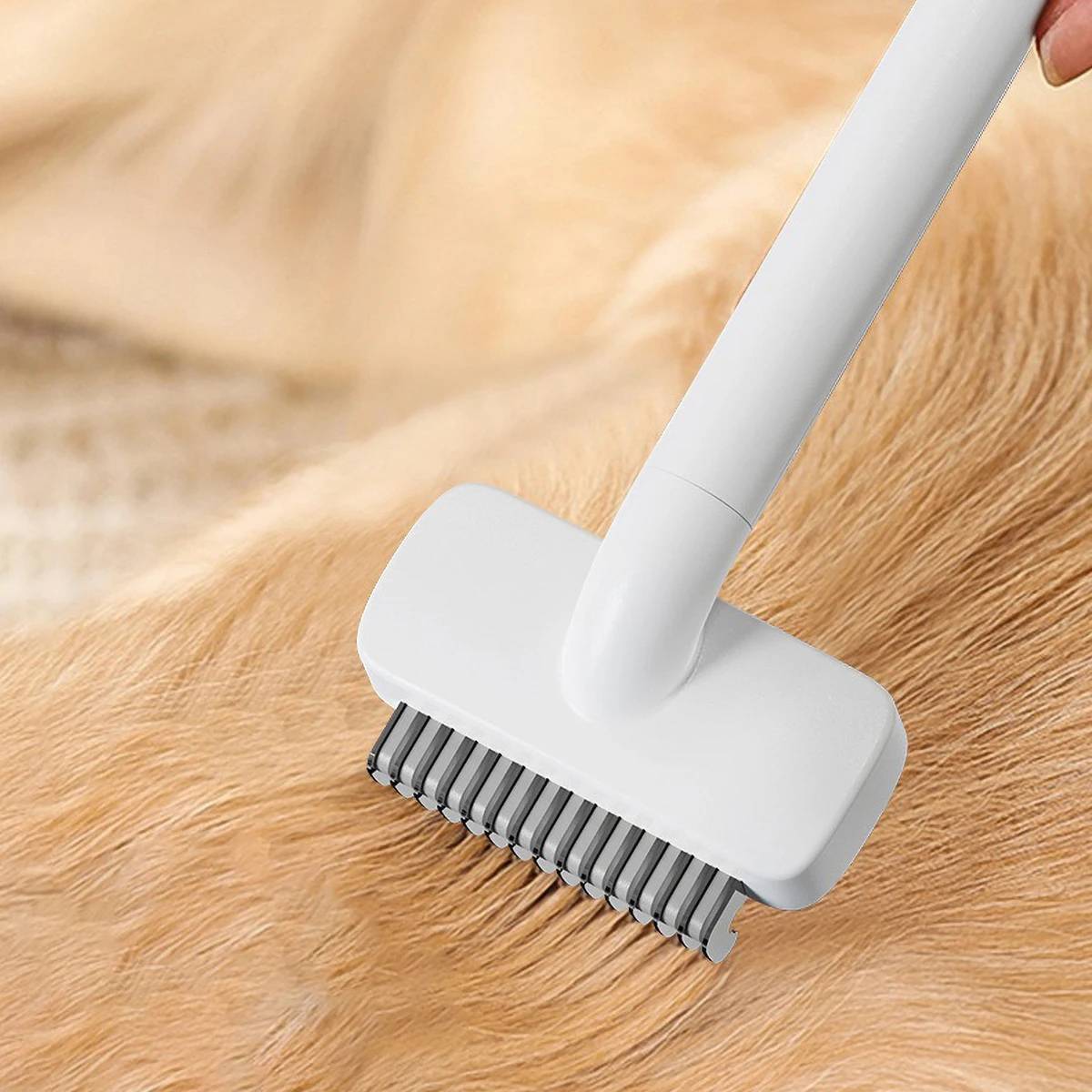 Click Hair Removal & Knot Remover Comb for Cats/Dogs, Stainless Steel Blades, Safe Detangling Tool with Ergonomic Handle 3