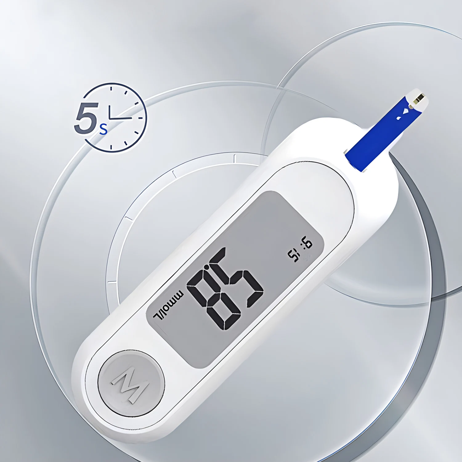Blood Glucose Meter Diabetes Testing Kit 50 Pcs Blood Glucose Test Strip Glucometer Kit Sugar Monitor 5S Fast Result