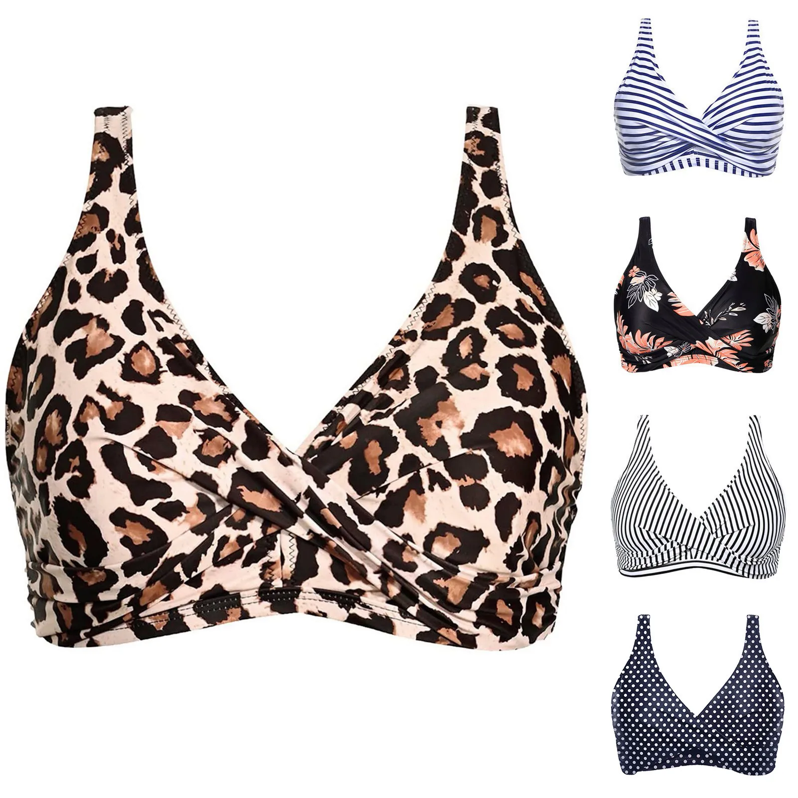 

Swimsuit Bras For Female Fashion Solid Color Cover Ups Bikini Women'S Sexy Full Coverage Swimsuit Tops For Women With Underwire