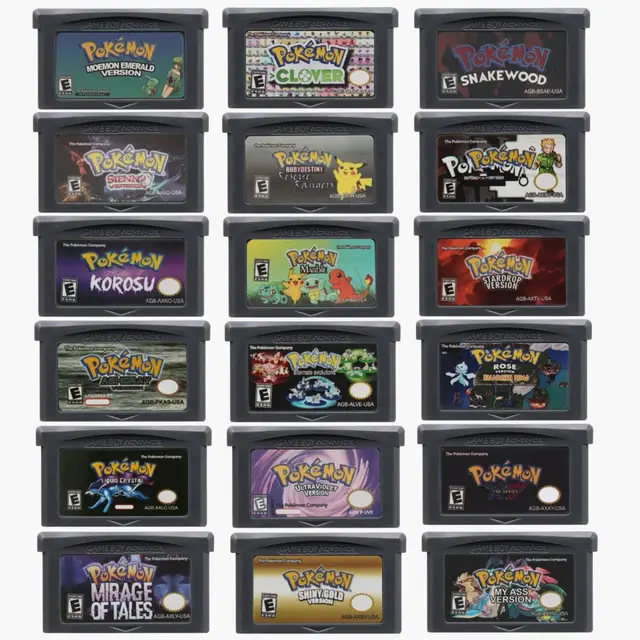 Pokémon Nostalgia GBA Game Cards, Eevee, Esmeralda, Pedra, Dragão, Duplas,  FireRed Legends, Sem Caixa, Versão Enlish, Presentes Brinquedos, Novo -  AliExpress