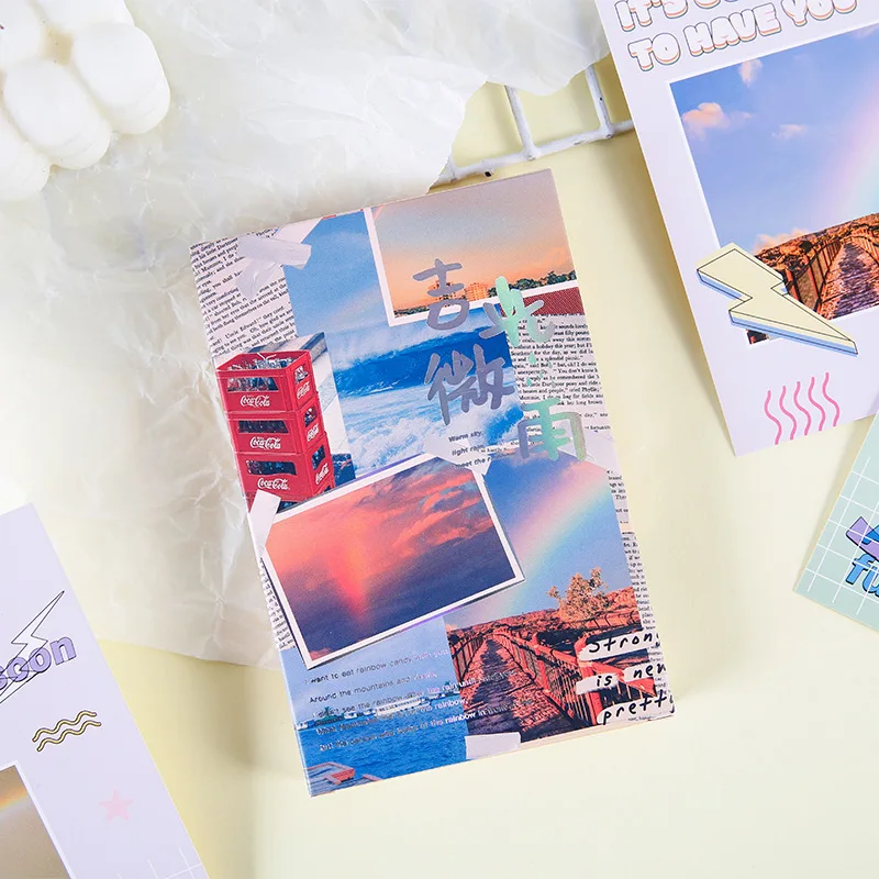 30 pz/set incontra la cartolina della serie Rainbow Rainbow Landscape INS Style biglietti di auguri per la benedizione conto a mano carta per messaggi regalo