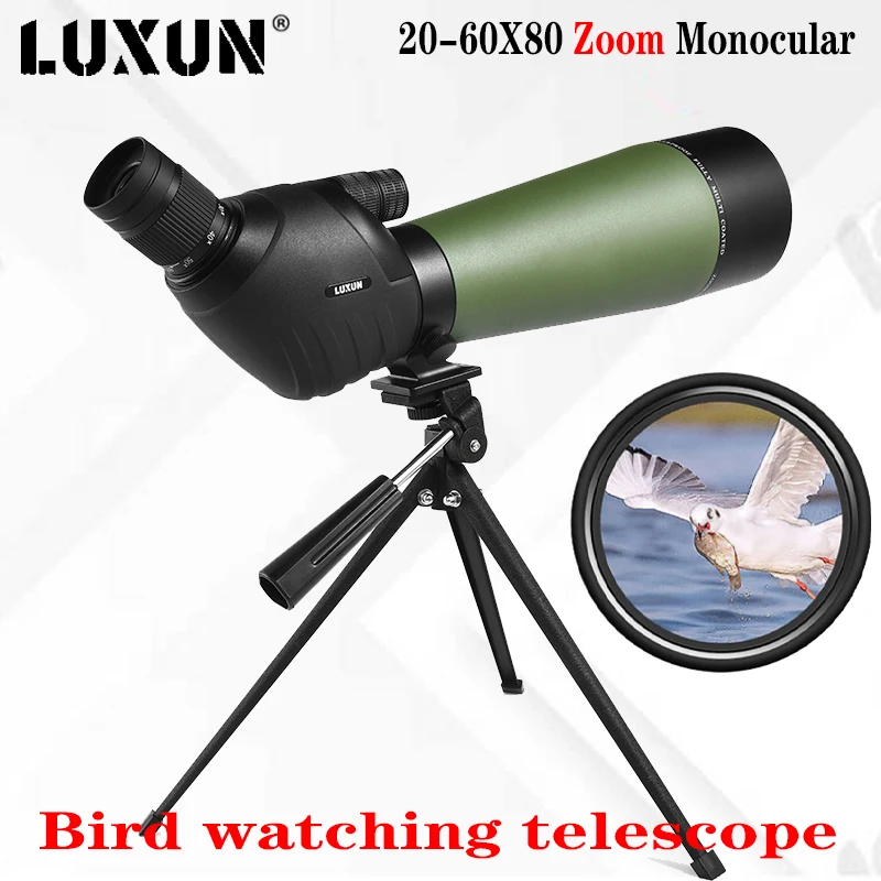 LUXUN2060X80MonocularTelescopeBak4MonocularwithZoomNight