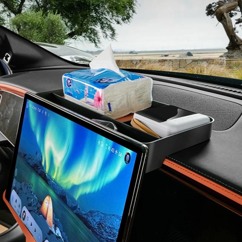 For BYD Sealion 7 Central Control Instrument Panel Screen Rear Storage Box Navigation Screen Rear Storage Box Car Accessories
