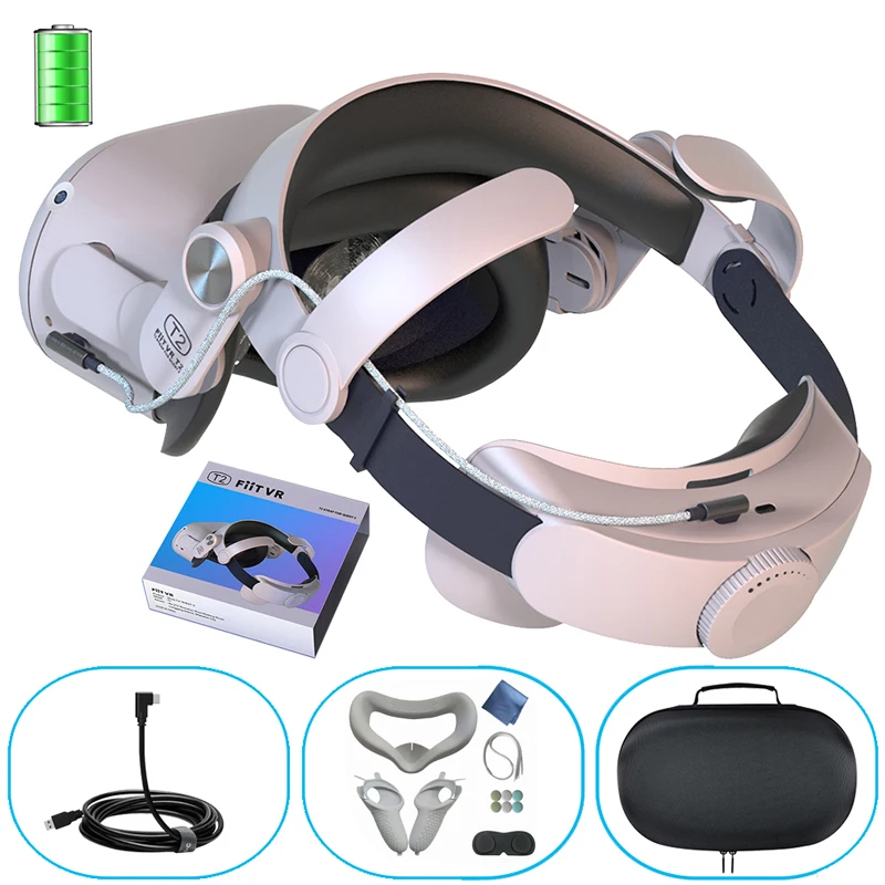 For Oculus Quest 2 Halo Strap Fiit Vr T2 With Comfort Improve Plate Protective Case Cover Full Set Vr Accessories - Vr/ar Glasses Accessories - AliExpress