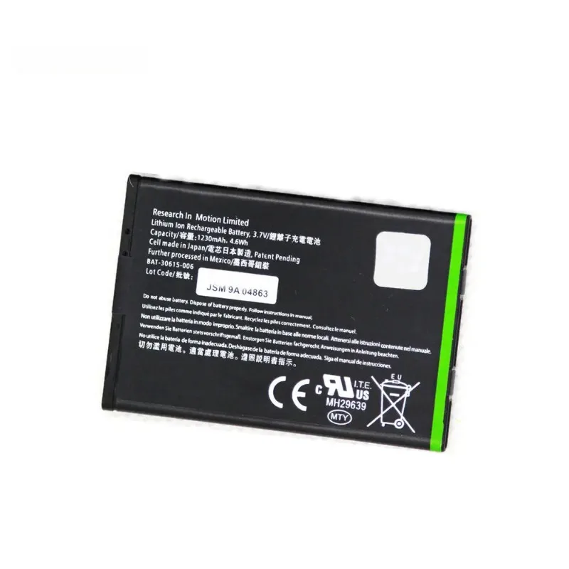 High Capacity 1230mAh Battery for Blackberry Devices