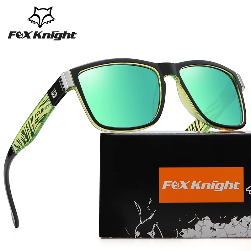 Fox Knight gafas de sol deportivas para hombre, lentes de sol cuadradas de estilo Vintage, adecuadas para conducir al libre, con espejo, accesorio UV400| | - AliExpress