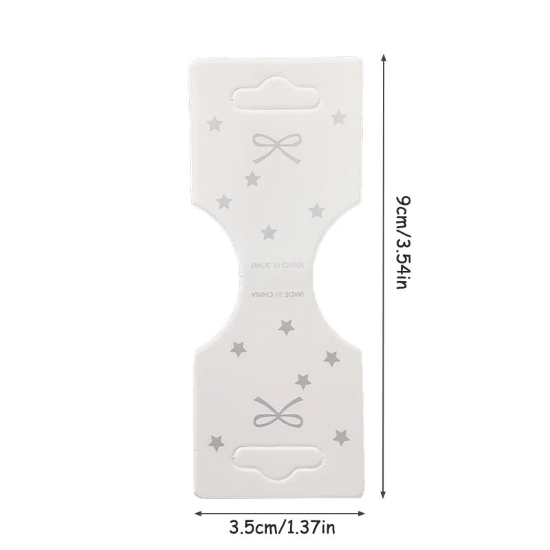50pcs White Craft Hang Tag Card Display Cards For Necklace Bracelet Earrings Ear Studs Cardboard Package Hair Clips Wholesale