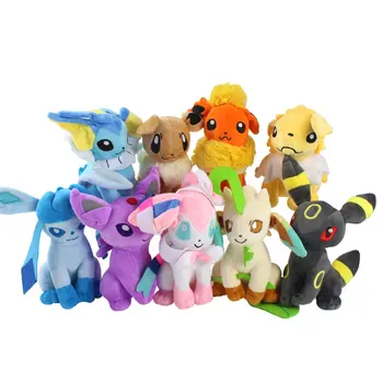 Pokemon Eevee Evolution Peluche Plush Toy Flareon Vaporeon Espeon Umbreon Leafeon Sylveon Pikachu Stuffed Doll Kid Xmas Gift 3