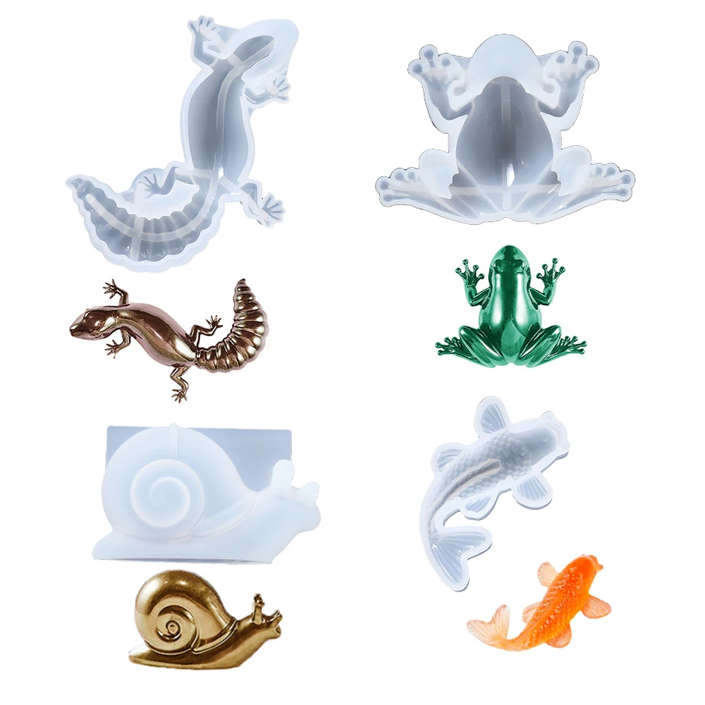 FUNSHOWCASE Dragon 3559-3561 - Set di stampi in silicone per fondente, cemento, argilla polimerica, 3559-3561