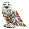 Unique Shape Animal Wooden Puzzle White-headed Owl Puzzle 3D Wood DIY Crafts Shaped Christmas Gift Wooden Jigsaw Puzzle Gifts 1