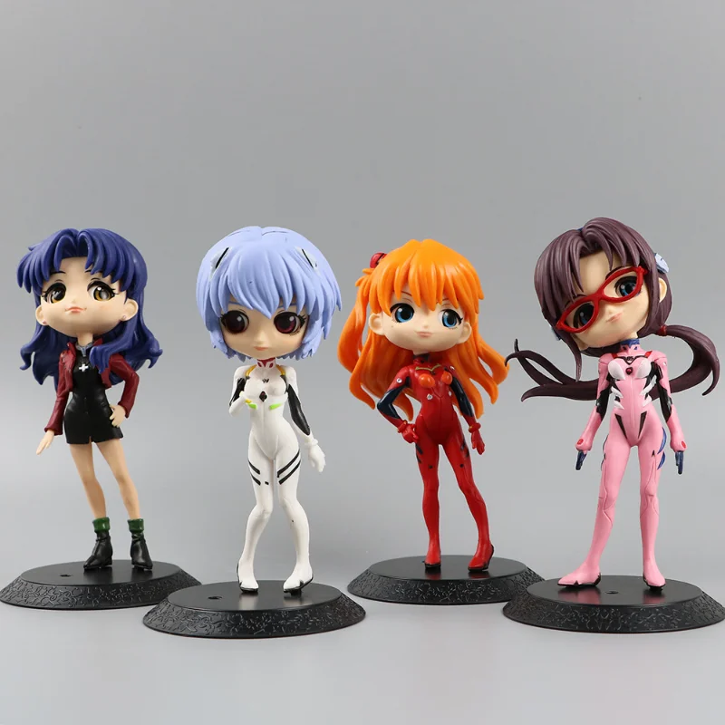 

Bandai Genuine Neon Genesis Evangelion Anime PVC Qposket Ayanami Rei Action Figures Collectible Model Doll Toy Gift for Kid