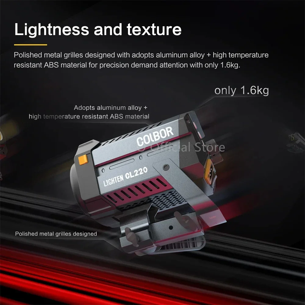 Synco COLBOR CL220 200W 2700-6500K Bi-Color PhotographyCOB Video Light with APP