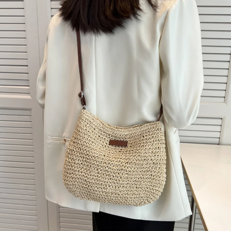 Sac bandoulière en paille femme