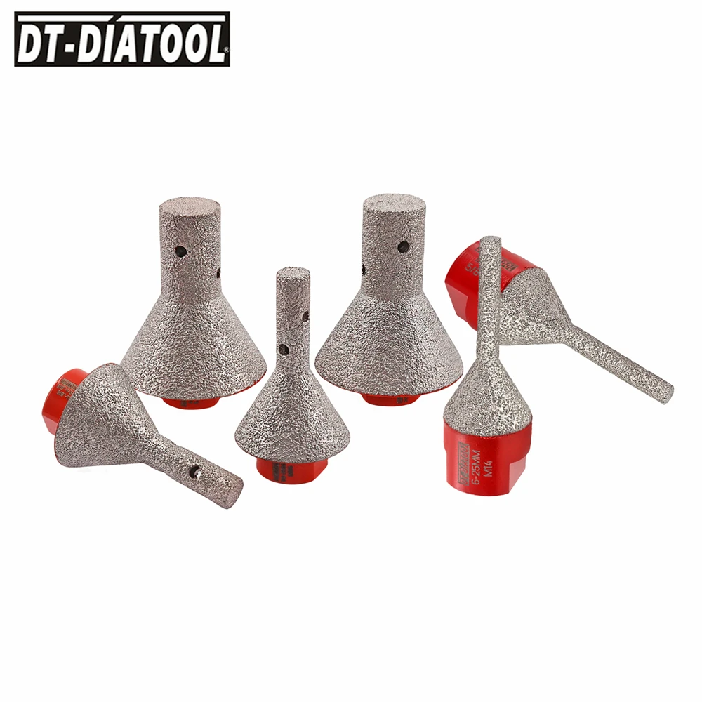 

DT-Diatool 6-25/10-35/20-50mm 1pc Diamond Milling Chamfering Bit Shape Enlarge Existing Holes for Porcelain Tile Marble Granite