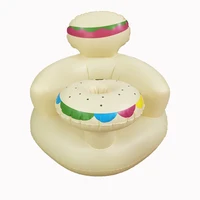 Baby shiny baby inflatable sofa kids puff portable bath chair PVC multifunctional seat practice bidet 1