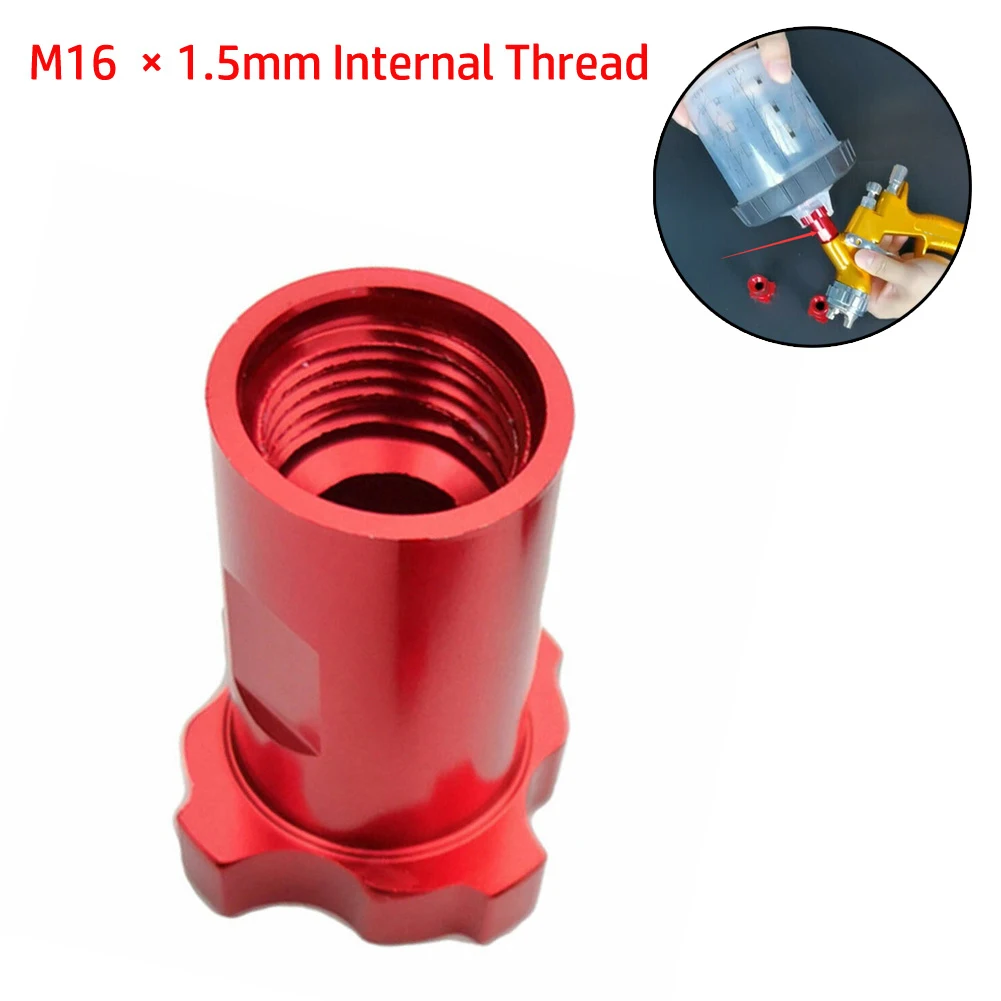 Clean Condition Easy To Install Adapter Connector Car Paint Cup Adapter SprayGun Cup Internal Thread 1Pc As Shown