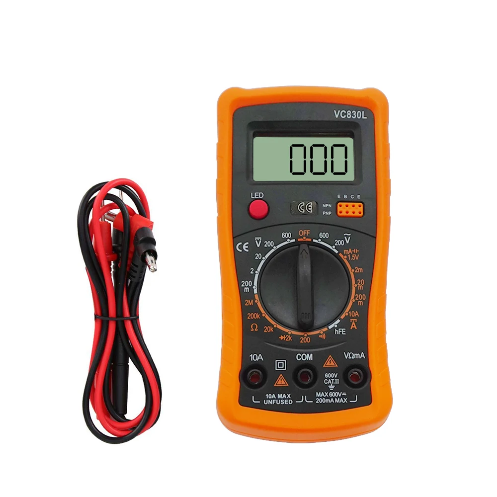 XL830L Handheld Digital Multimeter LCD Hintergrundbeleuchtung Tragbare AC/DC Amperemeter Voltmeter Ohm Spannung Tester Meter Multimetro – Detail 27