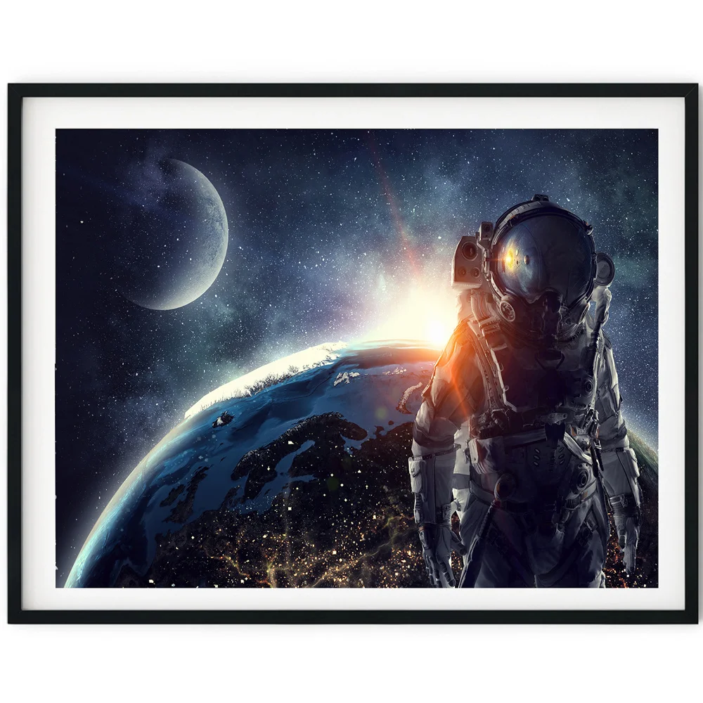 Modern Astronaut Blue Technology Decorative Painting