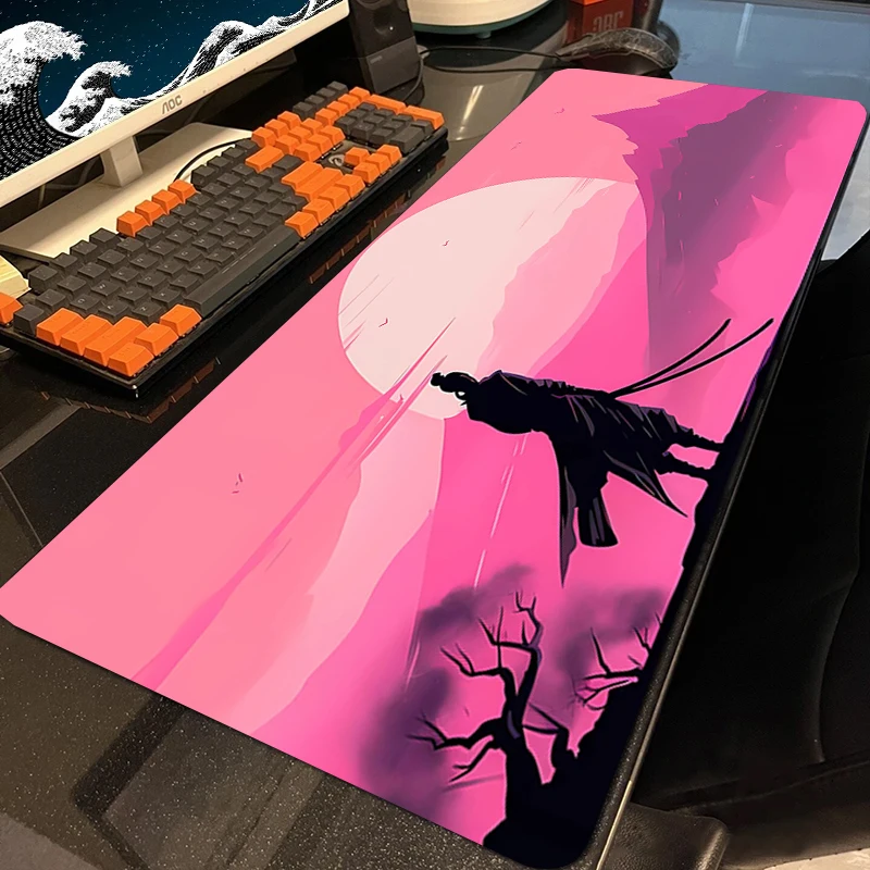 

Design Samurai Mouse Pad Gaming Setup Accessories Mousepad XXL Japanese Desk Mat Locking Edge Mouse Pads Extend Keyboard Mat