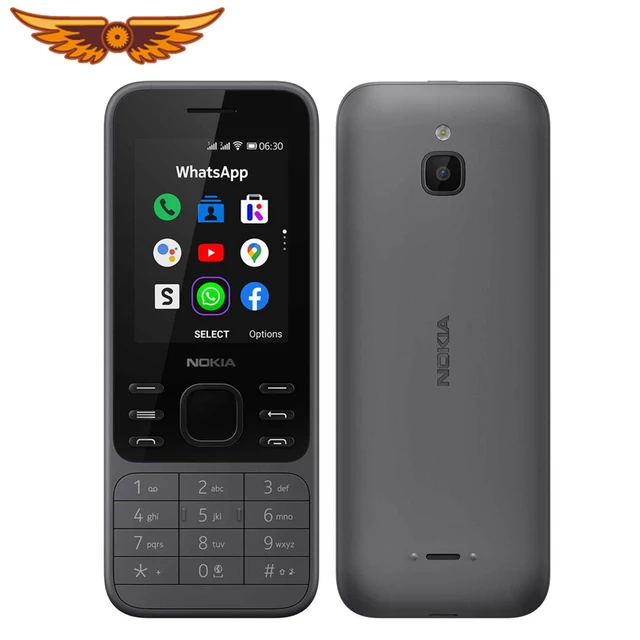  Nokia 6300 Unlocked Cell Phone with 2 MP Camera - U.S. Version  with Warranty (Black) : Cell Phones & Accessories