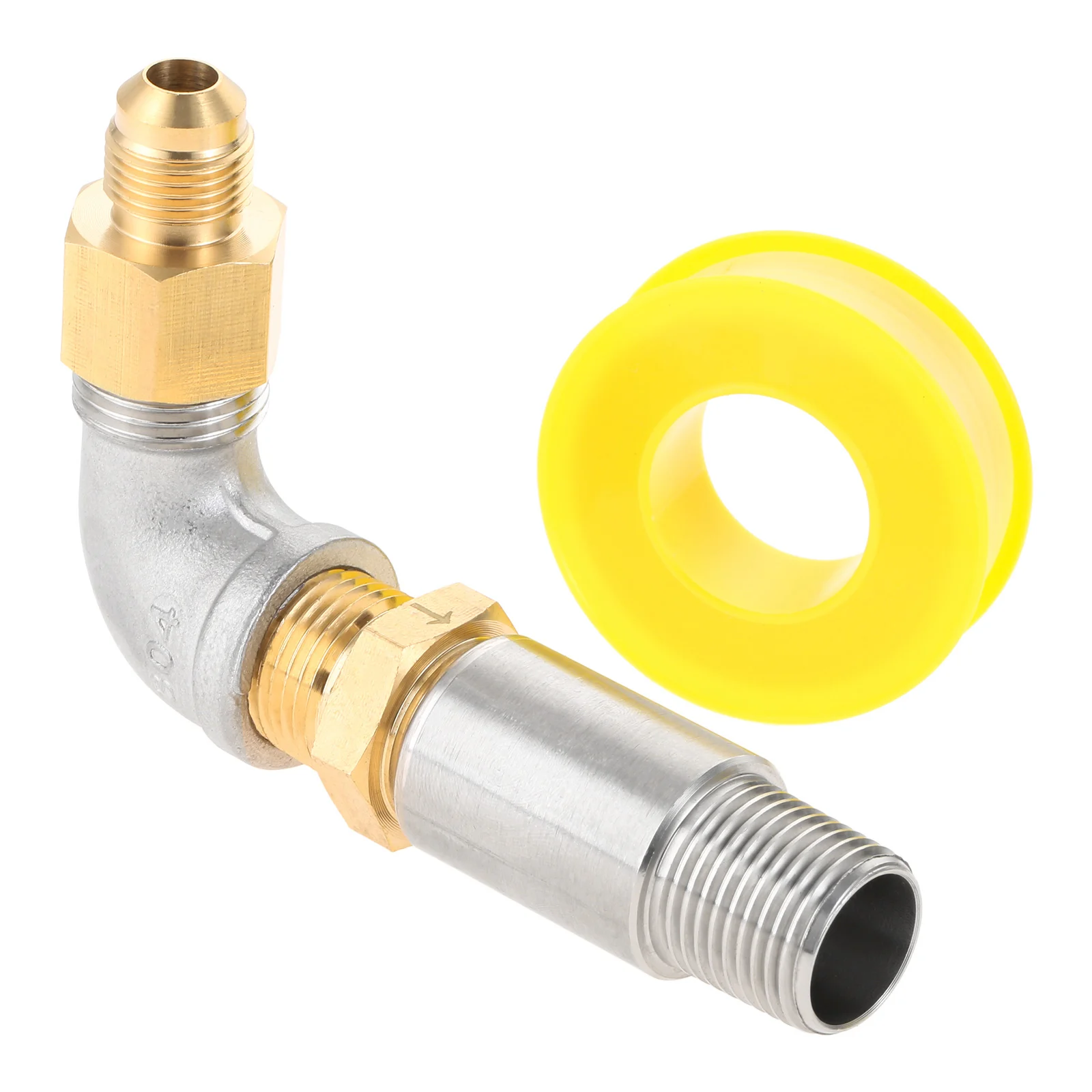 1/2" Air Mixer Valve 90&deg;Elbow Propane Nozzle Sprayer Valve Fits for Propane Gas Fire Pit High Capacity 90K BTU