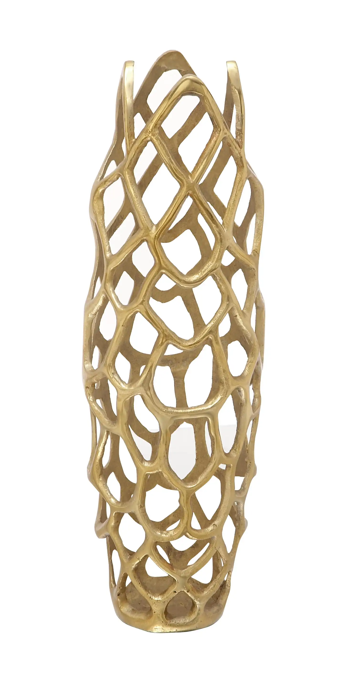 

DecMode 27" Coral Gold Aluminum Vase